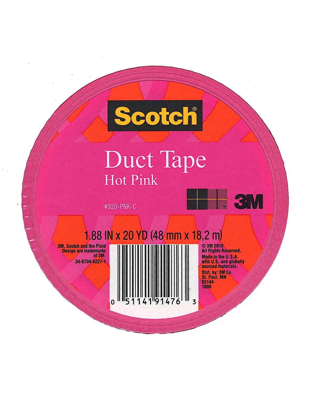 Colored Duct Tape Hot Pink 1.88 In. X 20 Yd. Roll 920-PNK-C