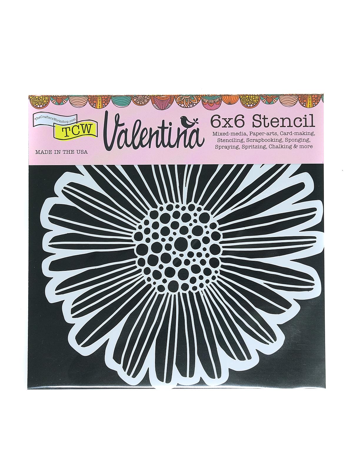Stencils felicia daisy 6 in. x 6 in.