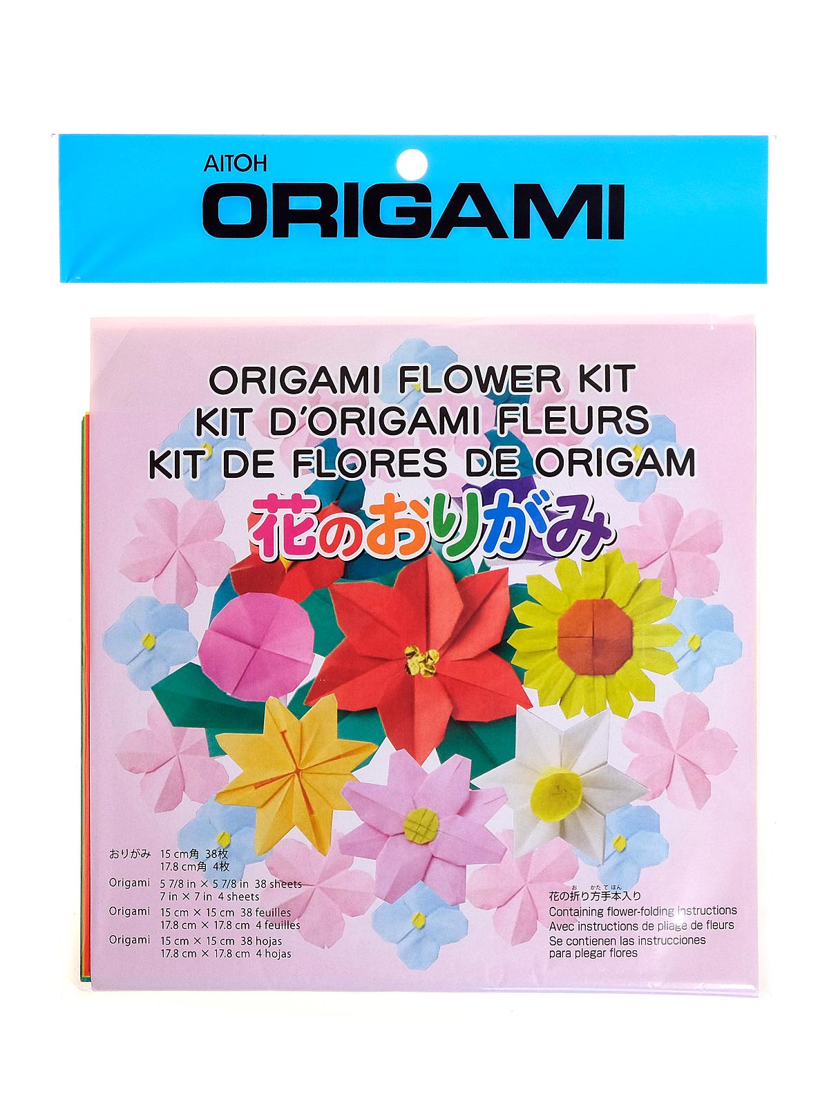 Origami Paper 5.875 in. x 5.875 in. flowers 38 sheets