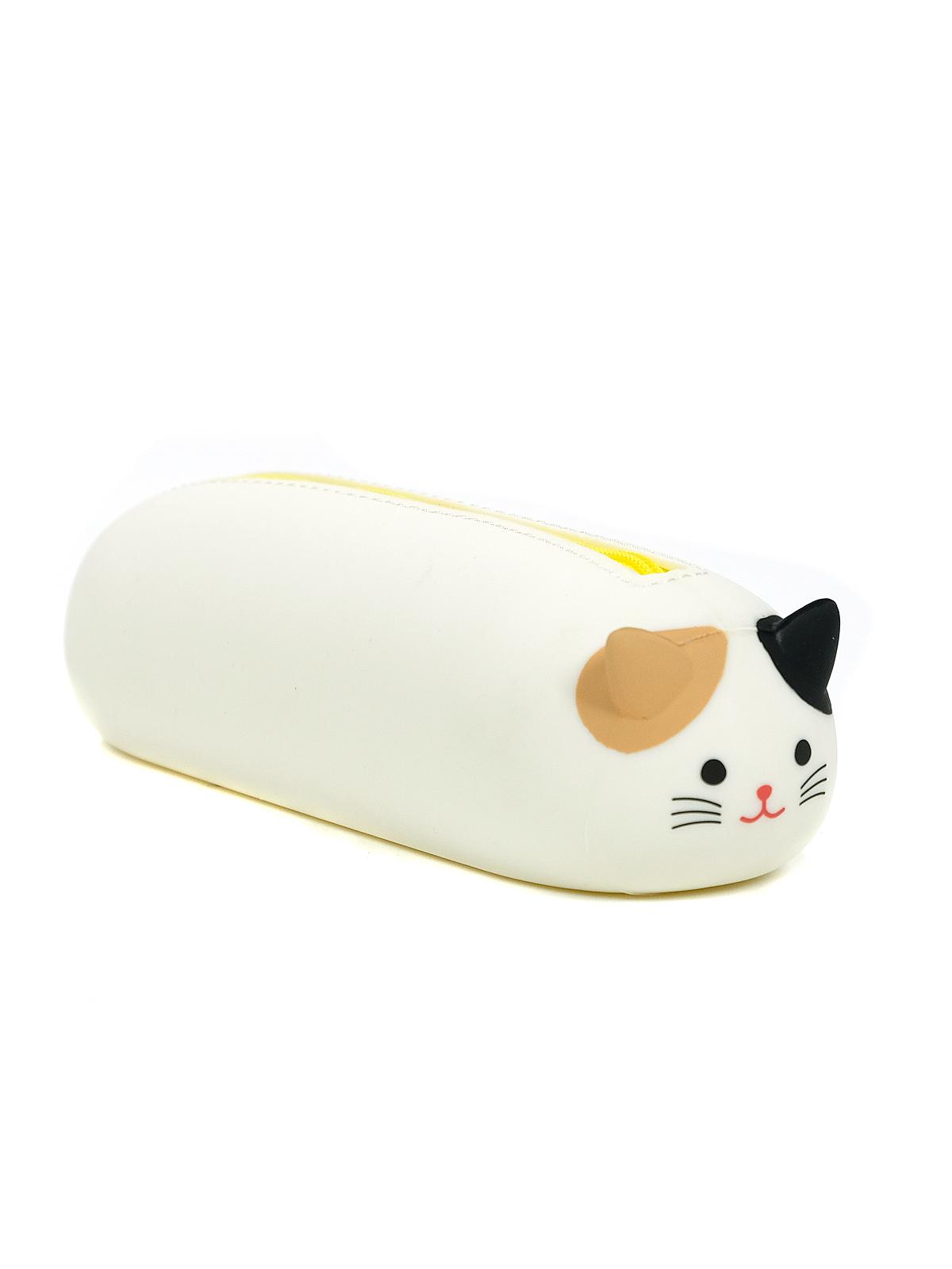 Lying Down Zipper Pouches calico cat