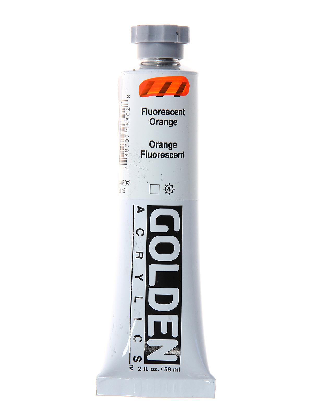 Heavy Body Acrylics fluorescent orange 2 oz.