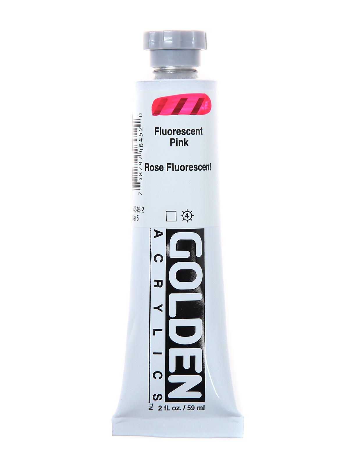 Heavy Body Acrylics fluorescent pink 2 oz.