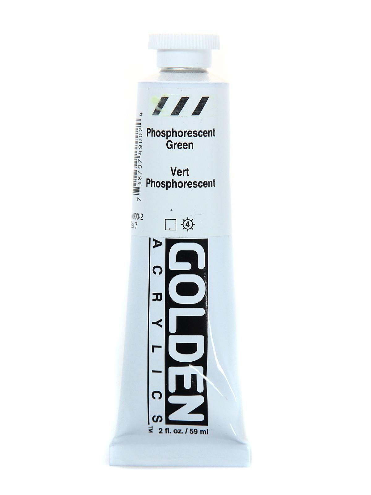 Heavy Body Acrylics phosphorescent green 2 oz.