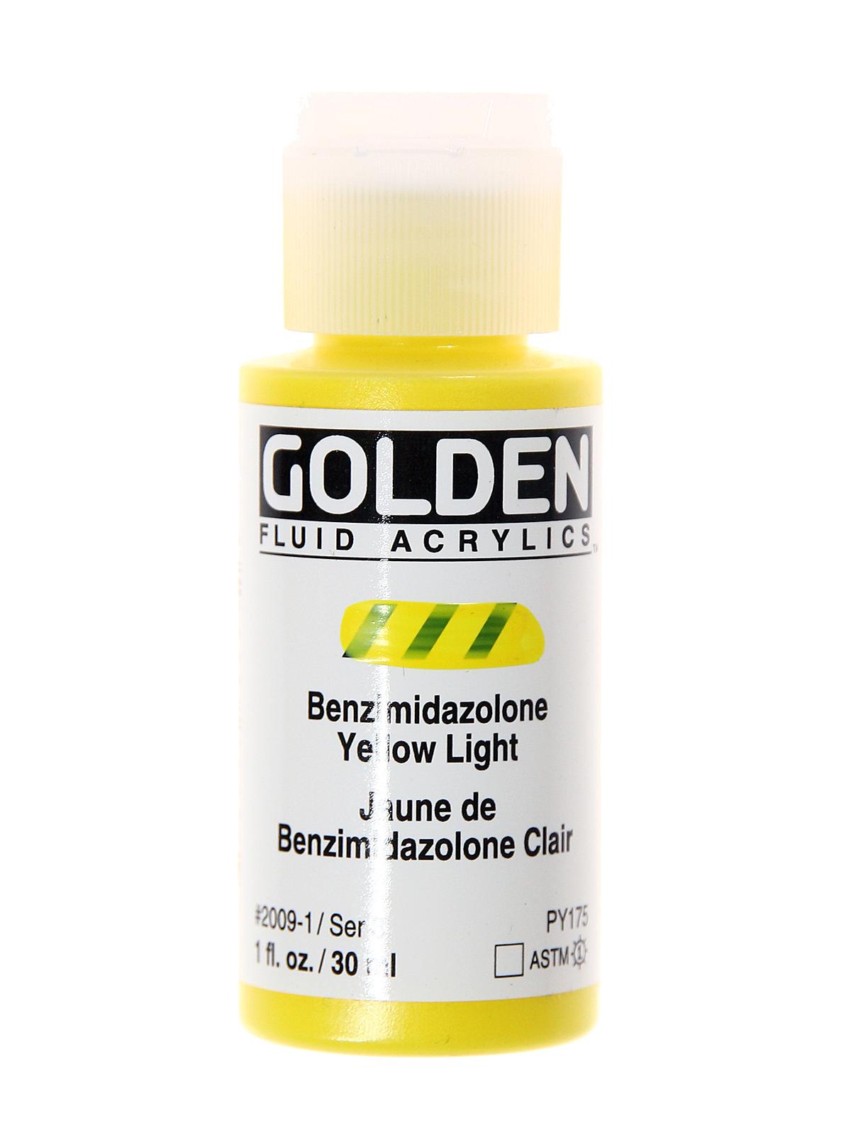 Fluid Acrylics benzimidazolone yellow light 1 oz.