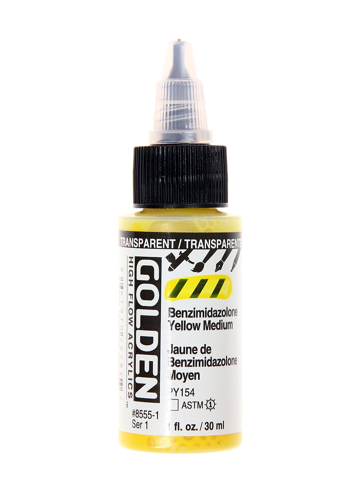 High Flow Acrylics benzimidazolone yellow medium 1 oz.