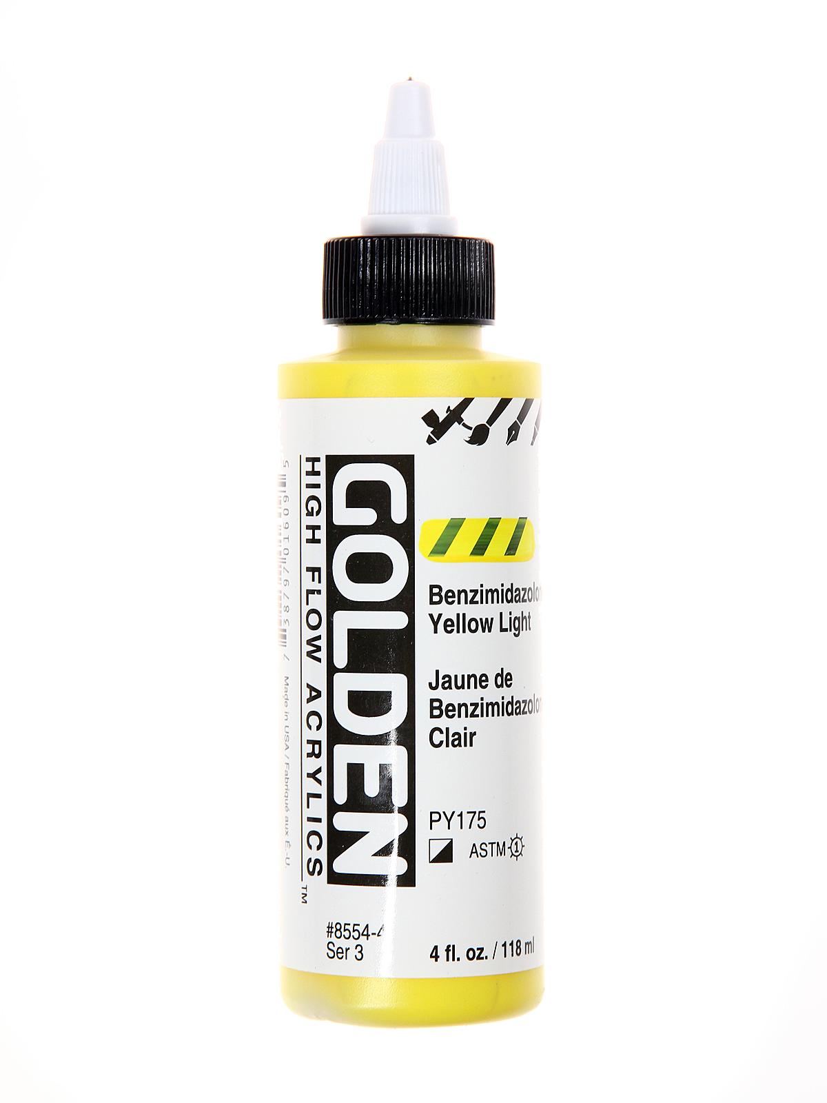 High Flow Acrylics benzimidazolone yellow light 4 oz.