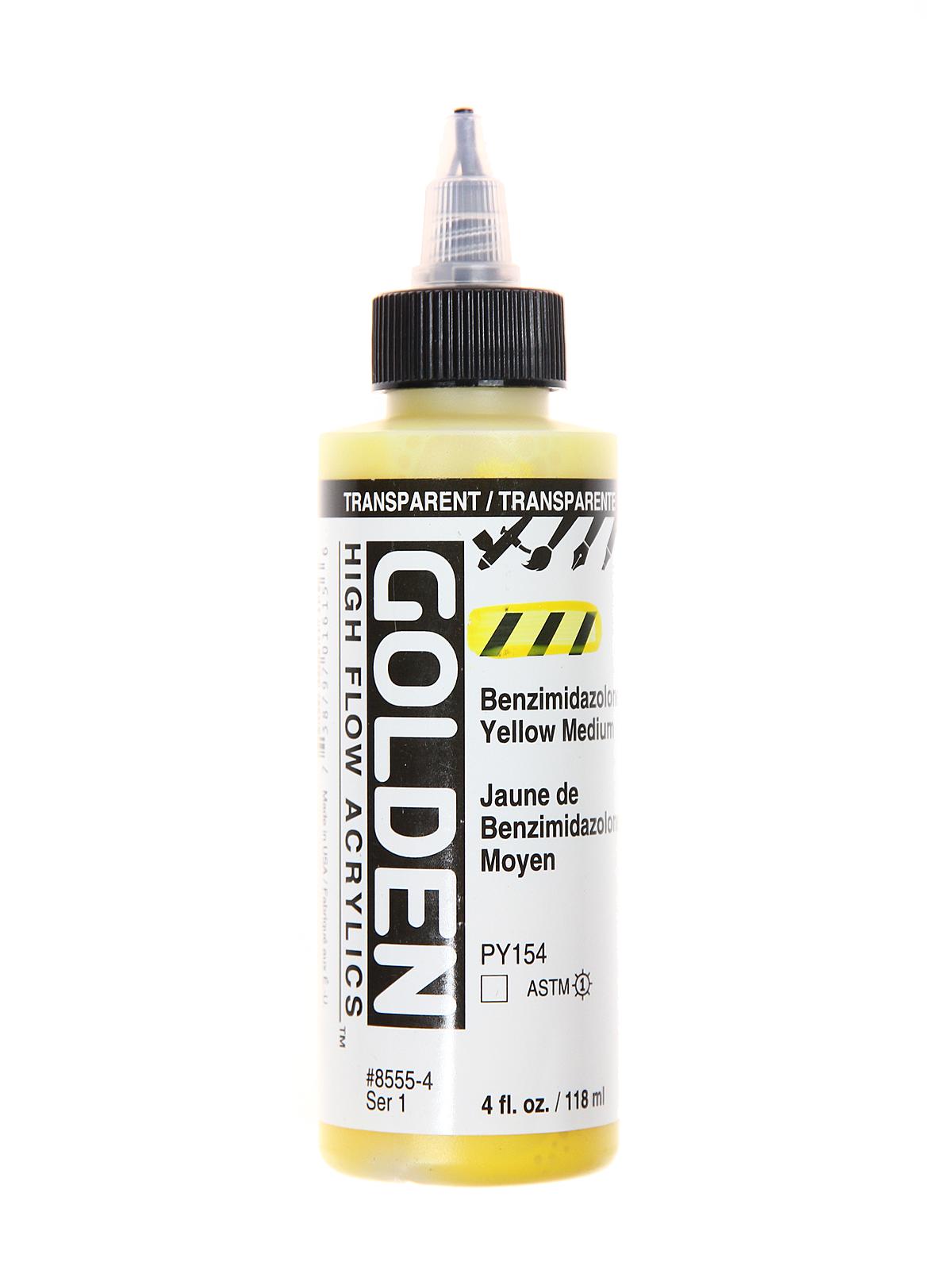 High Flow Acrylics transparent benzimidazolone yellow light 4 oz.