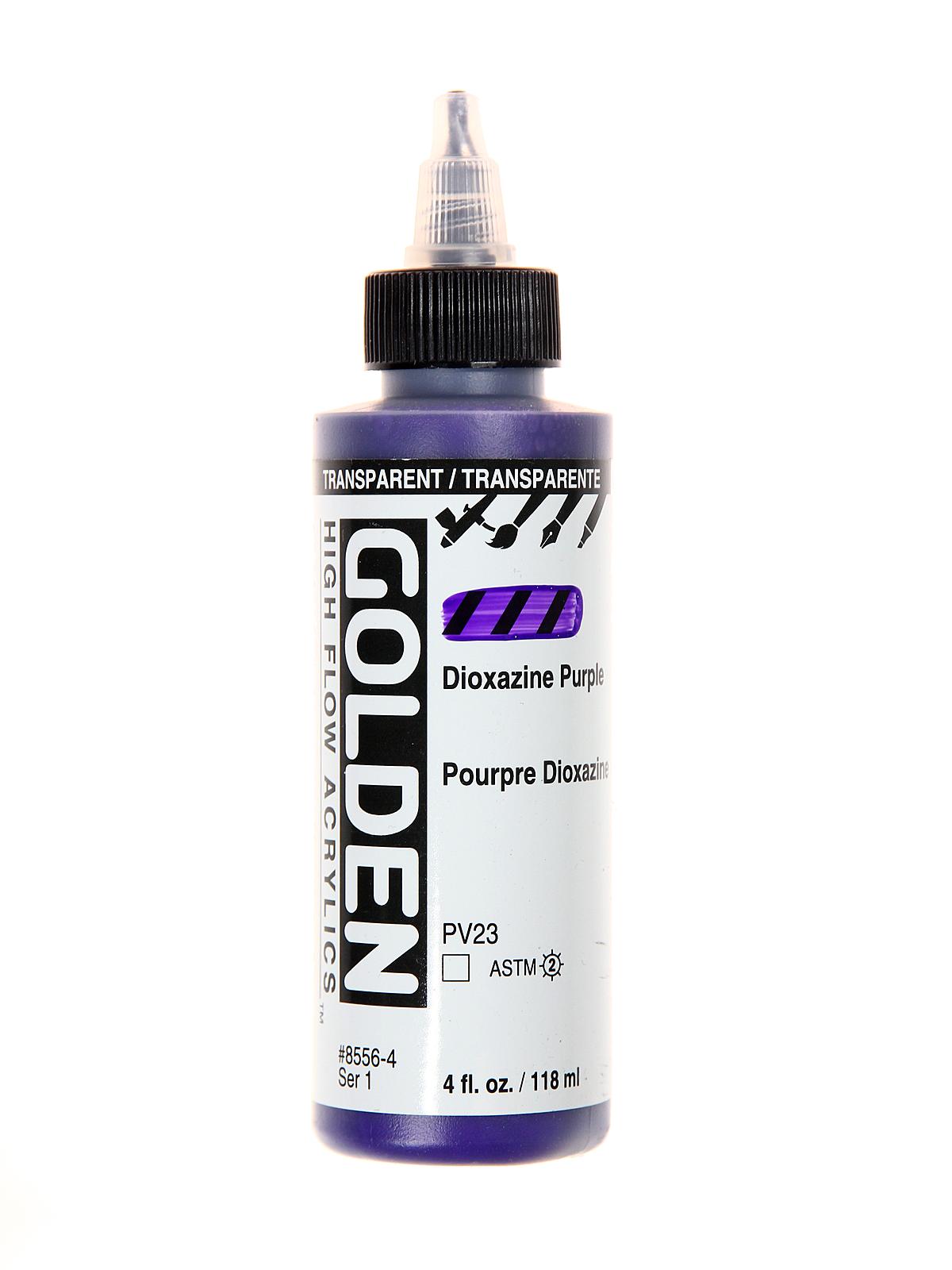 High Flow Acrylics transparent dioxazine purple 4 oz.
