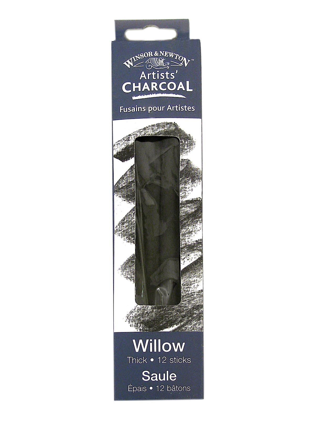 Pack of 2 Winsor /& Newton Artists Charcoal Vine Soft Box of 12