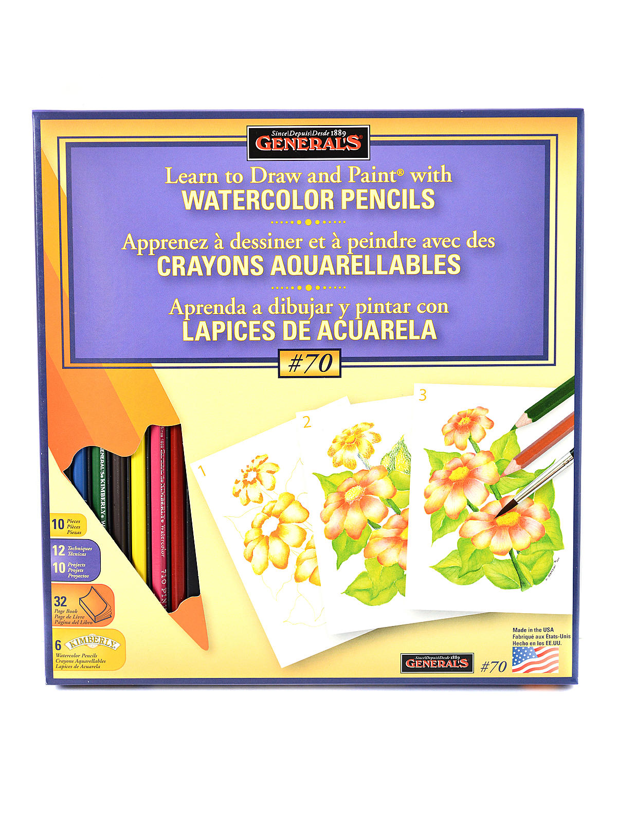 General's - Learn  Watercolor Pencil Techniques Now! Kit #70