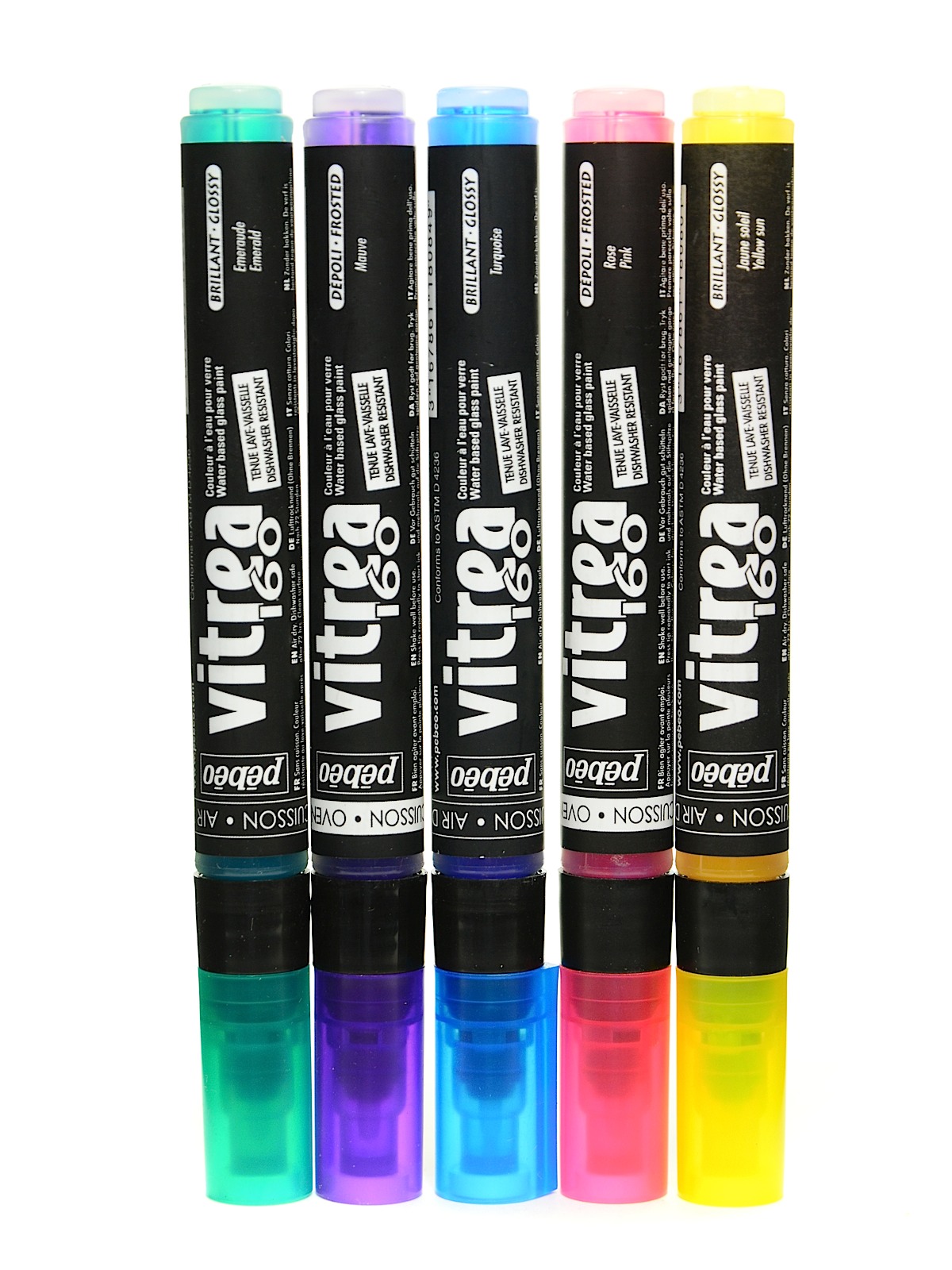 frosted 1.2mm tip painting pen for glass Pebeo vitrea 160 azure blue