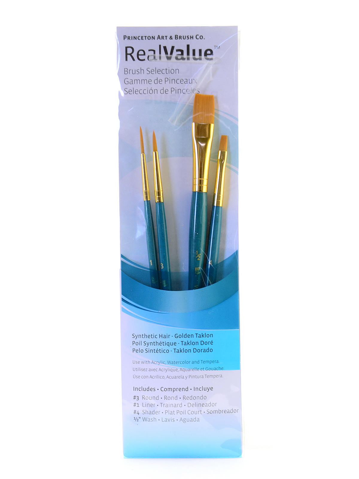 Princeton - Real Value Series Light Blue Short Handled Brush Sets