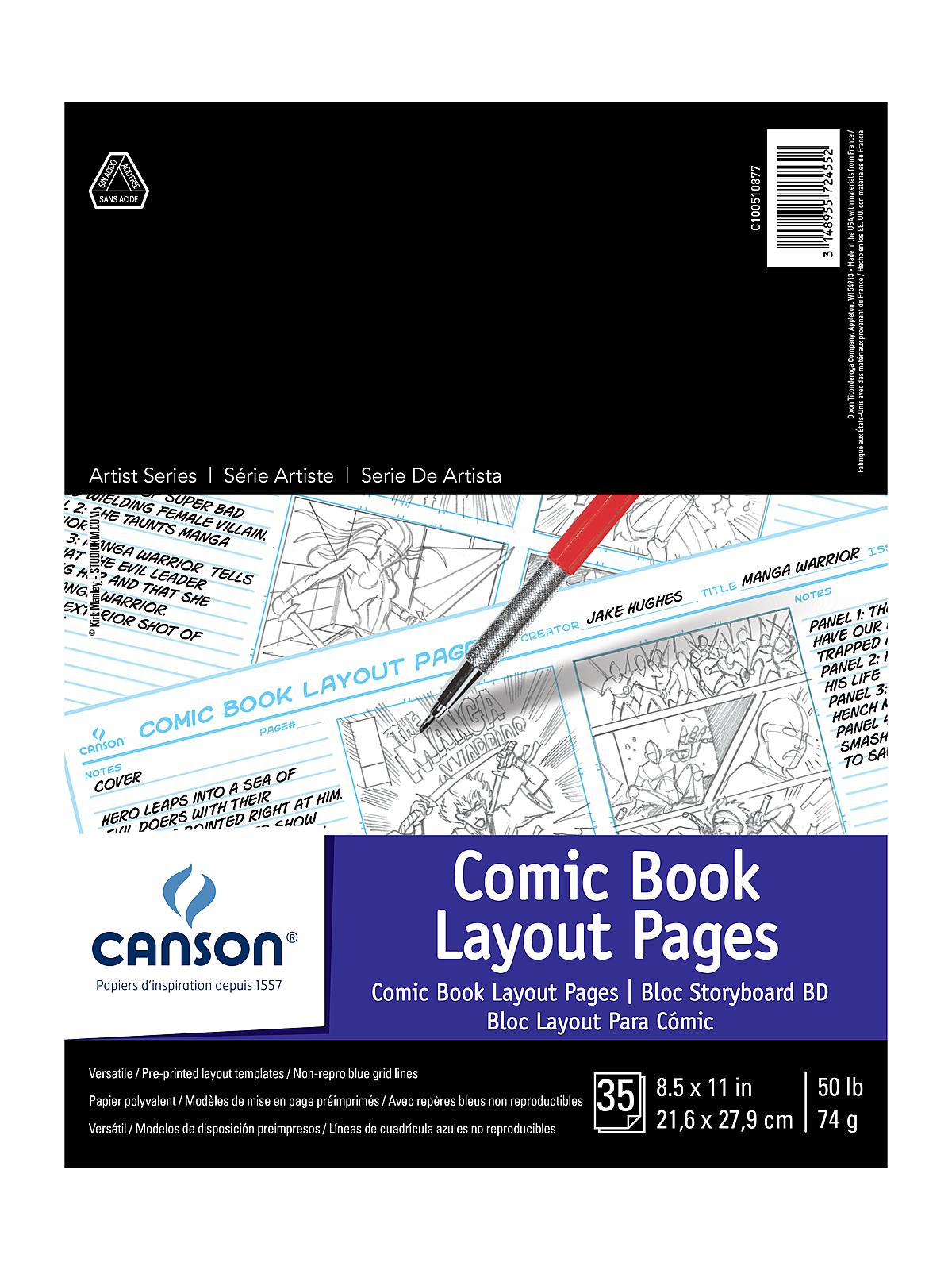 Canson - Fanboy Comic book layout pages