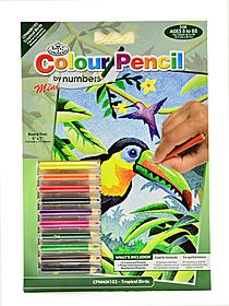 Mini Color Pencil By Number Kits