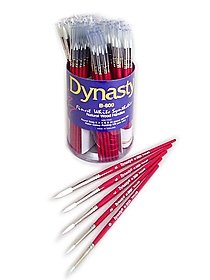 B-800 Finest White Synthetic Round Brushes in Canister
