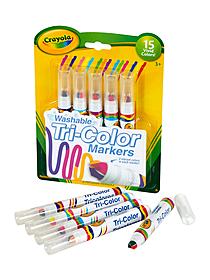 Washable Tri-color Markers