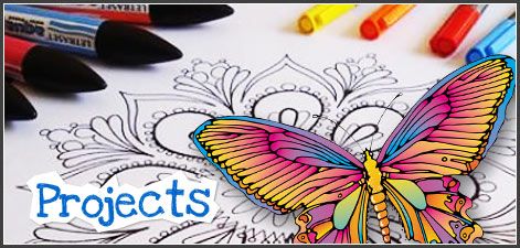 Projects and Free Coloring Book Pages