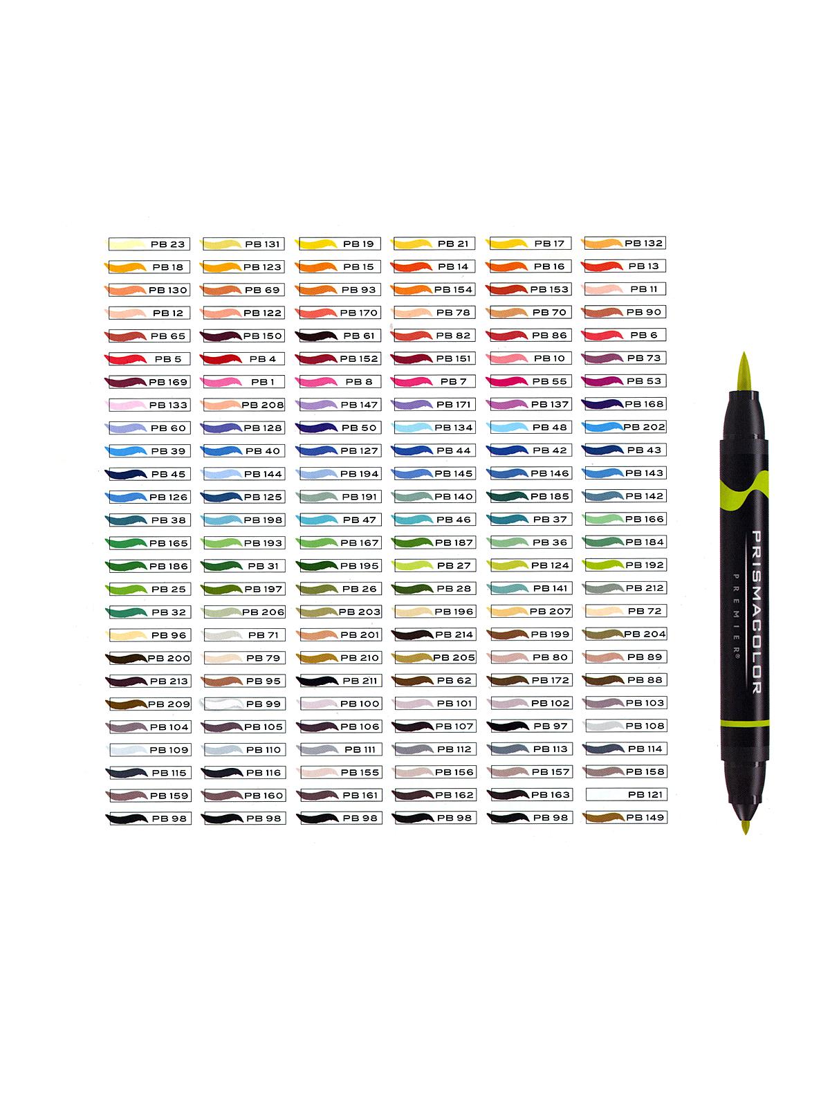 Prismacolor Brush Marker Chart