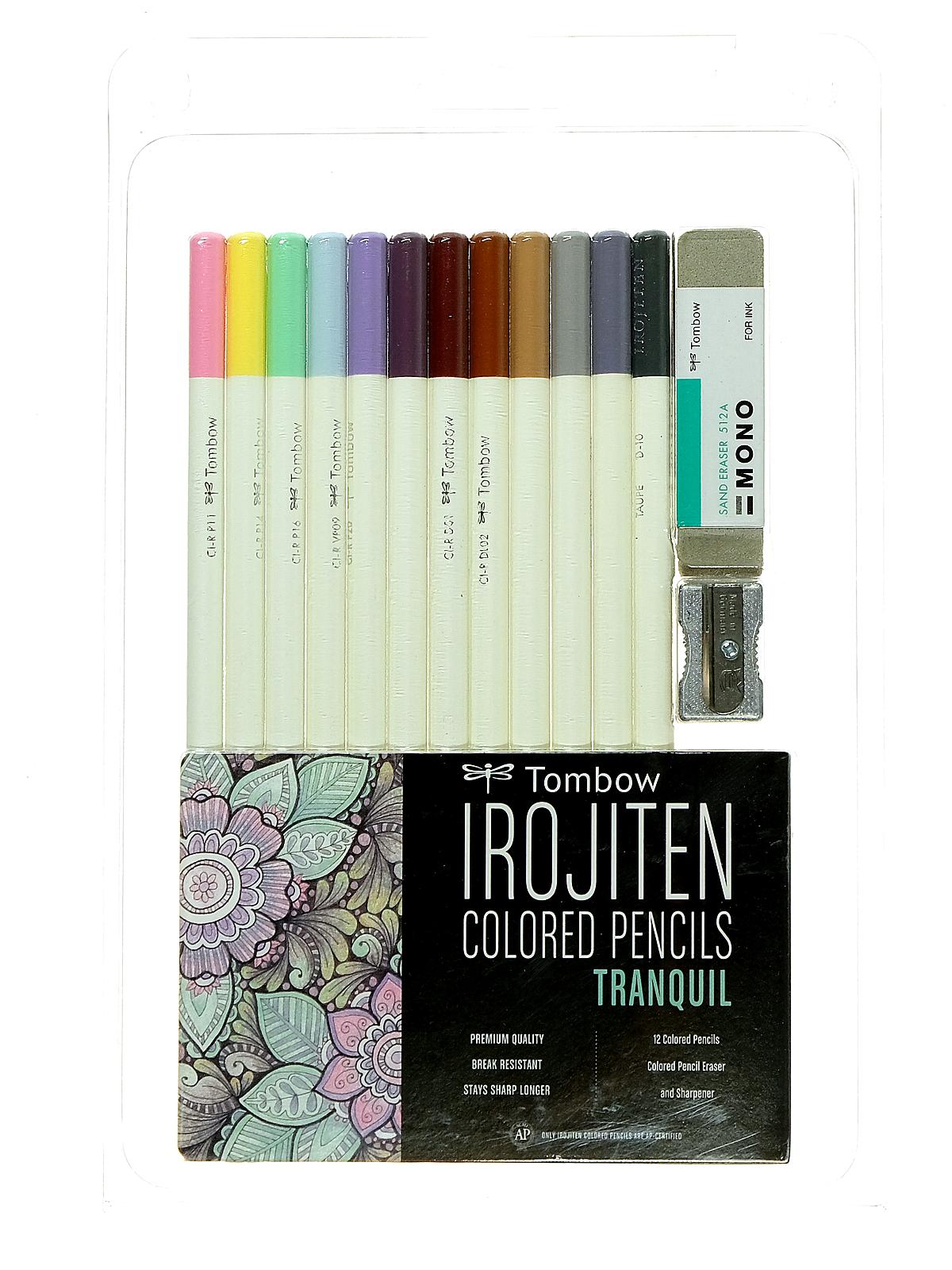 Tombow - Irojiten Colored Pencil Sets - Tranquil, 12 Assorted