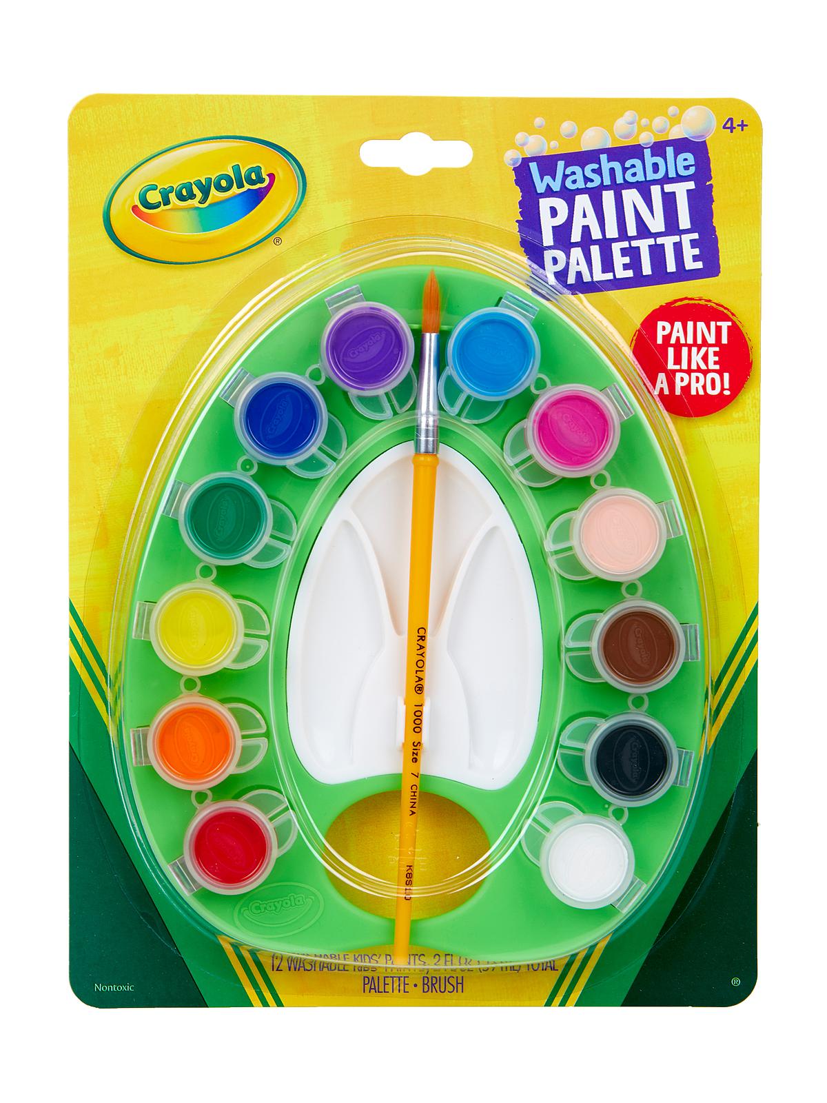 Crayola - Washable Kids' Paint Pot Palette - Set of 12