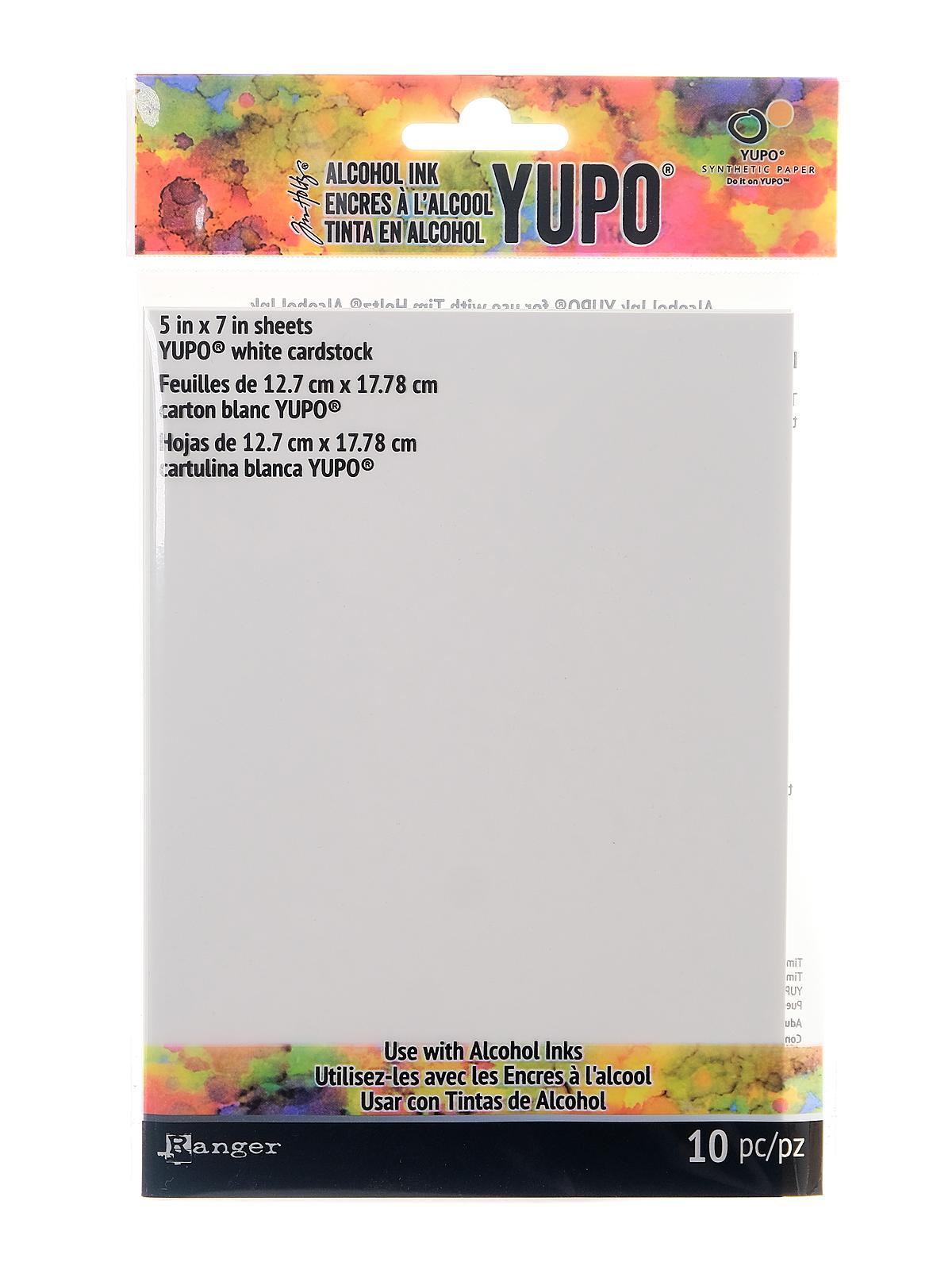 Tim Holtz Alcohol Ink YUPO Translucent Cardstock Smooth Finish Synthetic Paper