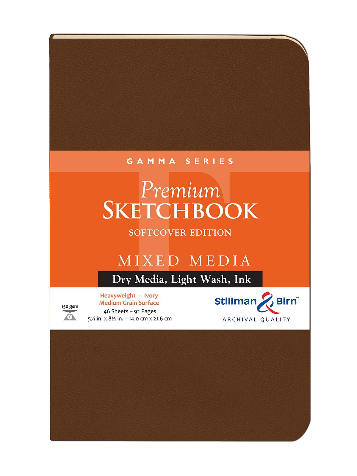 Gamma Series Softcover Sketchbooks 5.5 in. x 8.5 in. portrait 96 pages