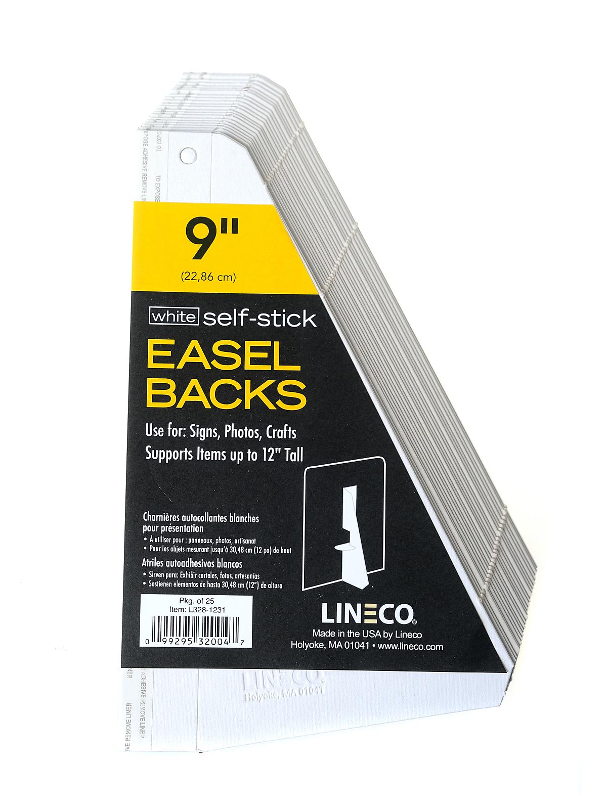 Lineco White Dbl Wing Easel Back 7In Pkg//25