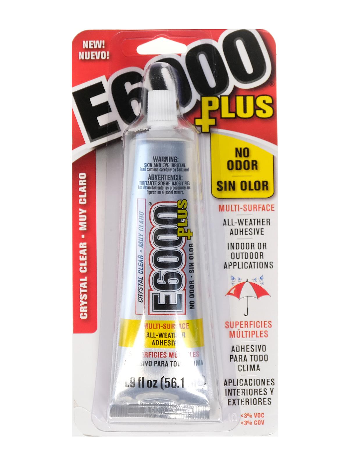 Eclectic Products - E-6000 Plus Clear Industrial Strength Adhesive - 1.9 oz. Tube