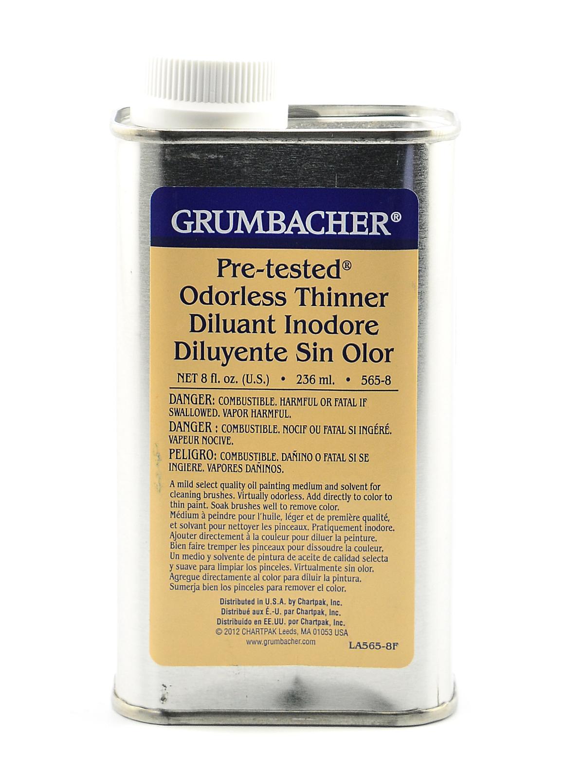 Grumbacher - Pre-Tested Odorless Thinner - 8 oz.